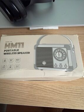 H&M HM11 Portable Wireless Speaker - Cream and Gray
